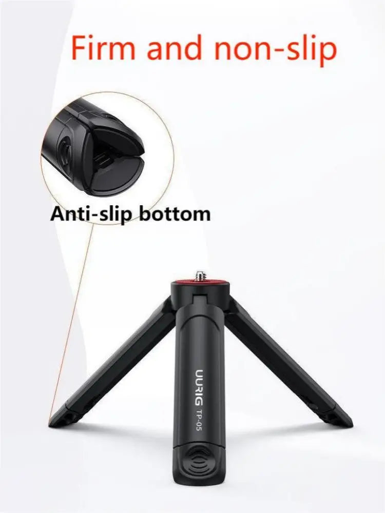 Johdoton matkapuhelinvalokuvaukseen uurig TP-05 Mini-pidennettävä tripodi puhelimen pidikkeellä