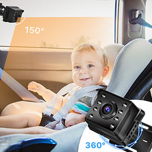 4,3 tuuman HD 1080P autovauvan valvontajärjestelmä – Auton vauvakamera ja peili