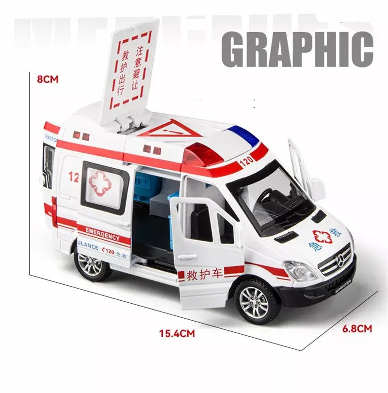 1:32 Sprinter Seosambulanssi - Diecast Metalli Lelukulkuneuvo