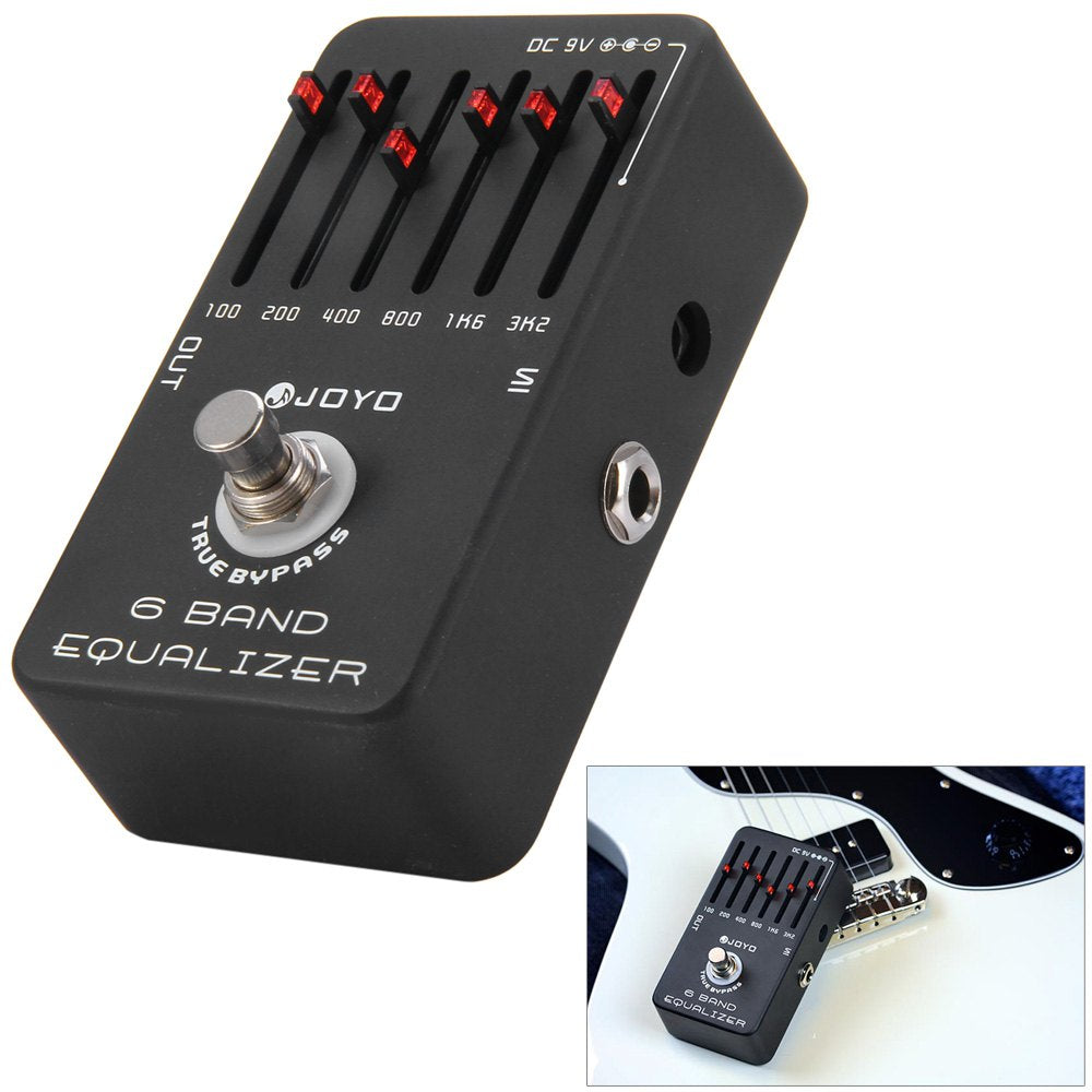 JOYO JF-11 True Bypass - suunnittelu 6-kaistainen EQ-taajuuskorjain – Kitaran efektipedaali alumiinikuorella