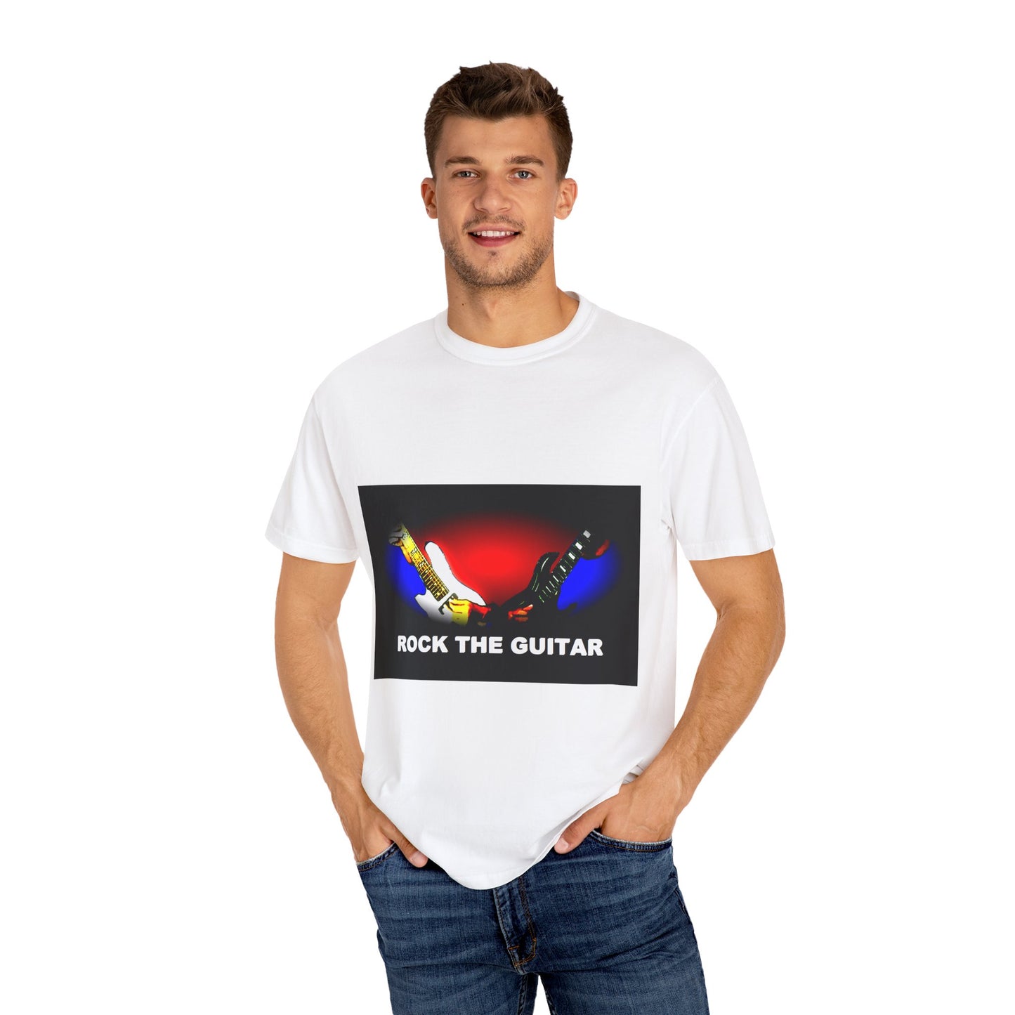 Unisex Garment-Dyed T-shirt - Rock the guitar