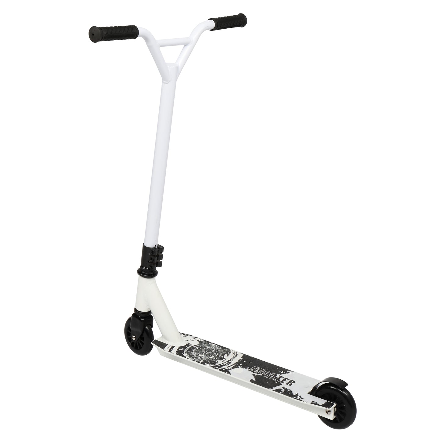 Pro-scooter nuorille ja aikuisille, freestyle-trikkiscooteri valkoinen