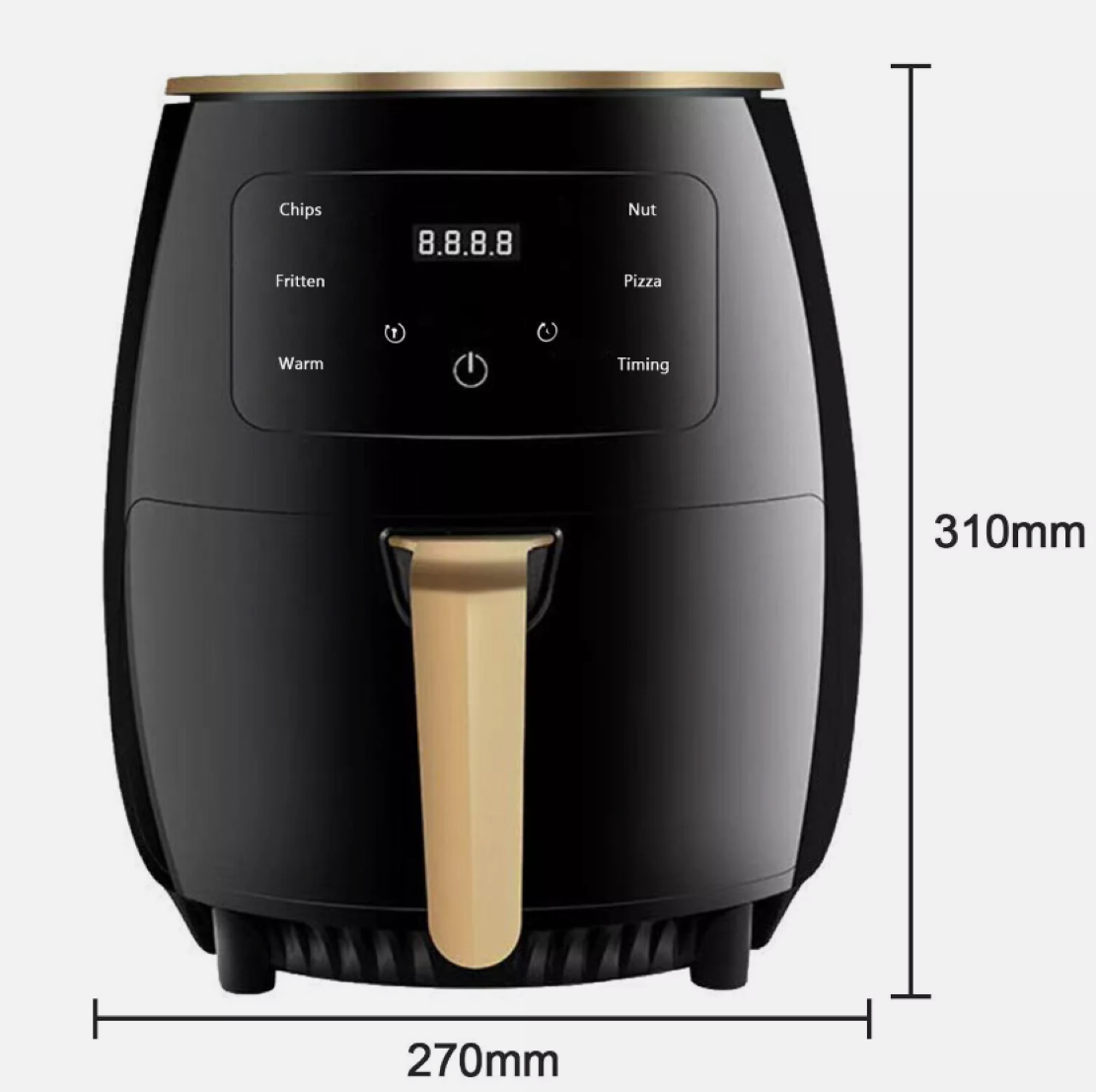 4.5L Air Fryer Digital Kitchen Oven – Oil-Free, Low Fat, Healthy Frying Cooker (UK)