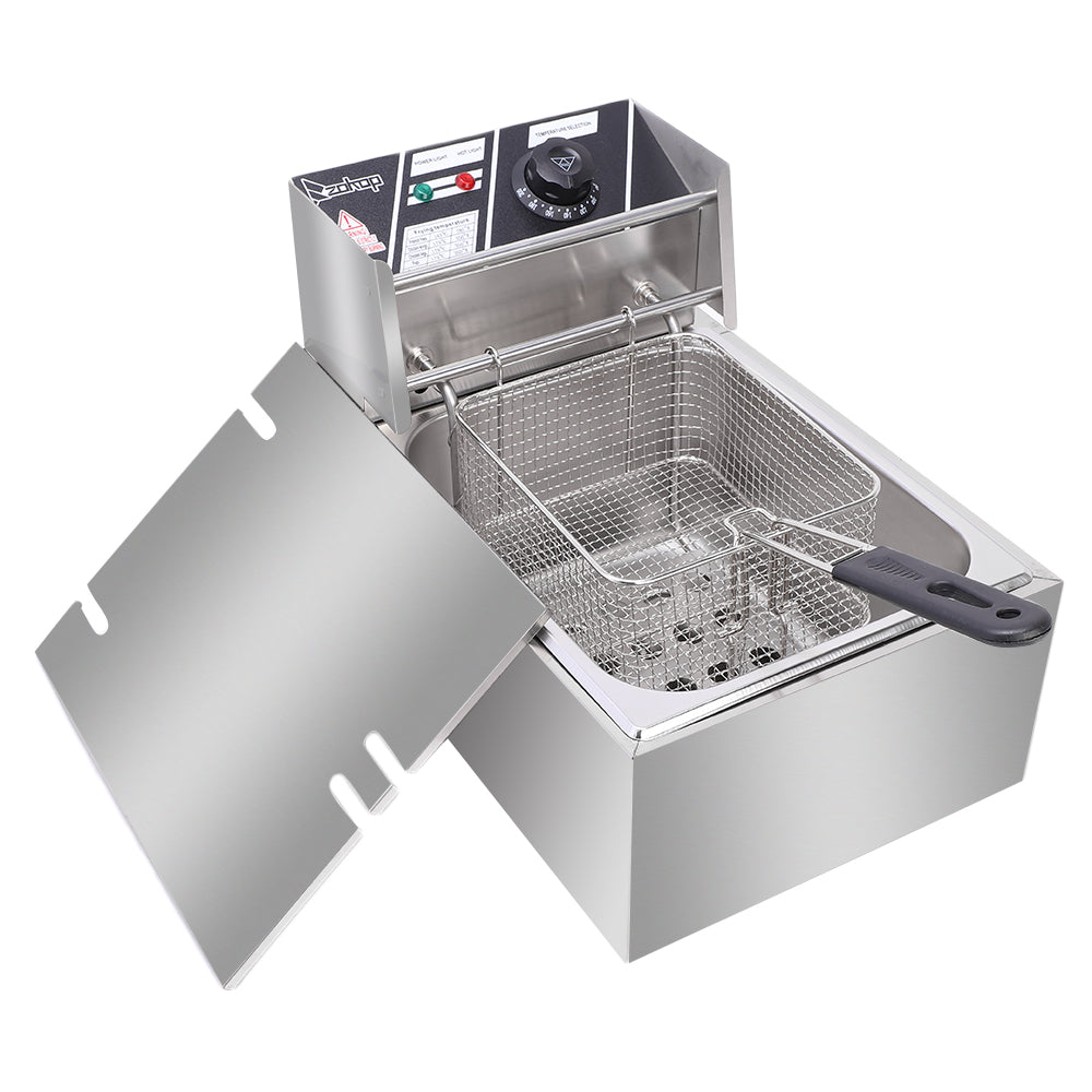 ZOKOP EH81 2500W 220-240V 6.3QT/6L Ruostumattomasta Teräksestä Valmistettu Sähkökikäripannu – UK Plug