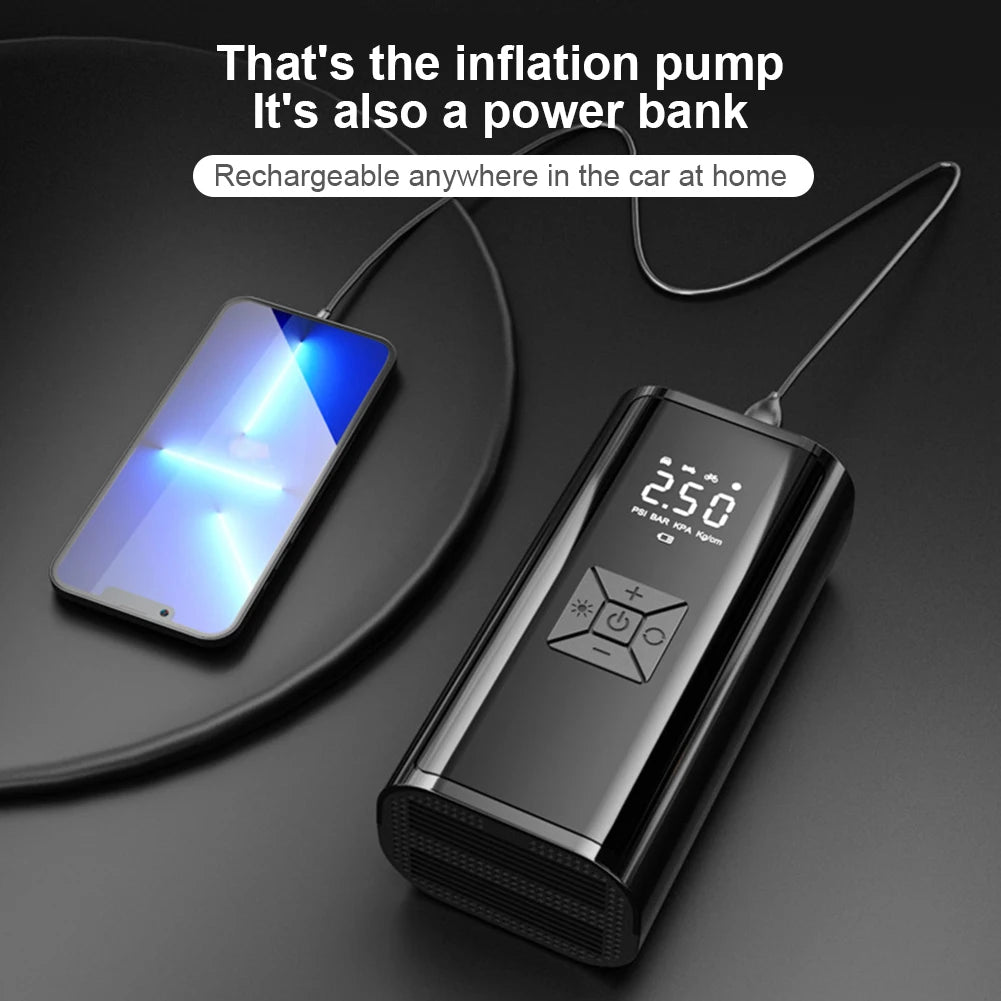 6000mAh kannettava auton ilmakompressori 12V 150PSI