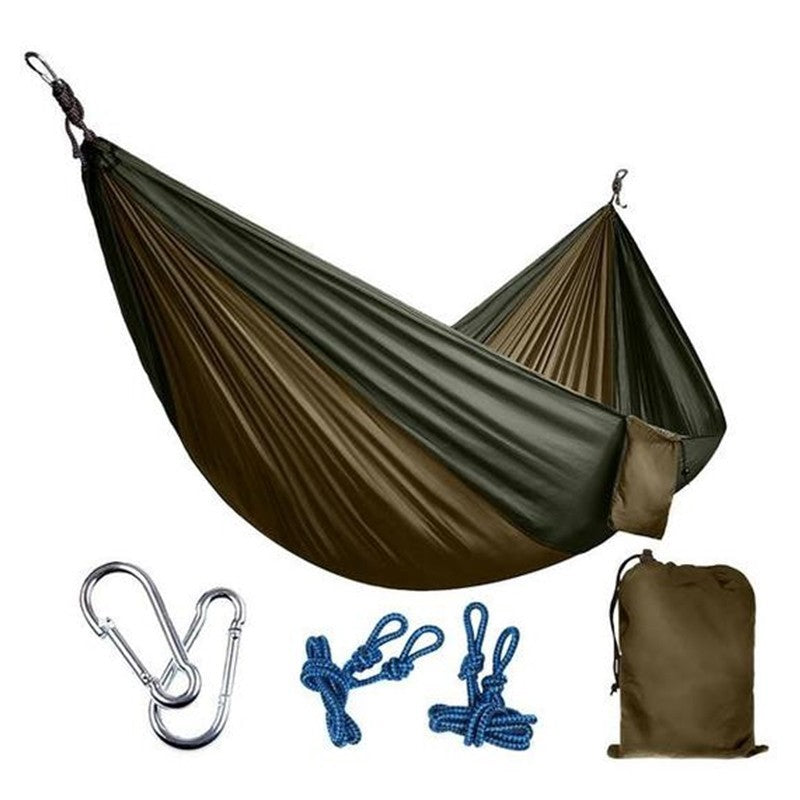 Vaeltajan riippumatto - Kannettava Nylon Parachute Ulkoilma Kaksihenkilöinen Riippumatto