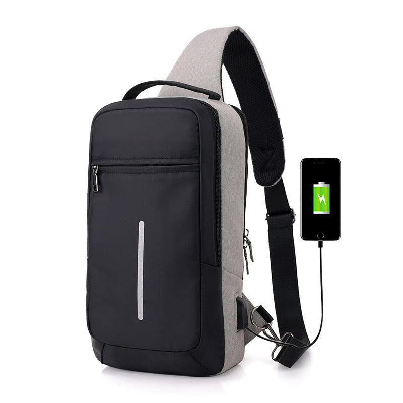 Varkaudenesto-olkalaukku USB-latauksella