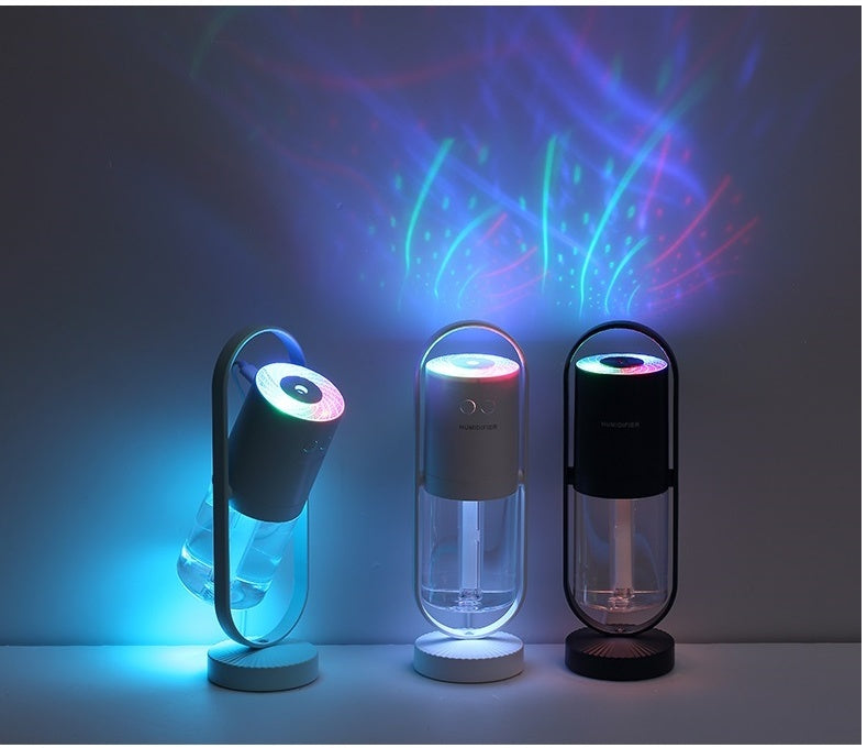 Magic Shadow USB Ilmankostutin – Projektiovalolla varustettu ilmanpuhdistin kotiin, toimistoon ja autoon