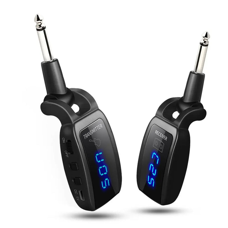 Langaton kitarajärjestelmä, ladattava, päivitetty LED-näyttö, 15 kanavaa, UHF