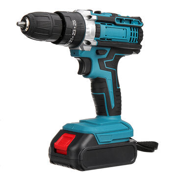 Drillpro 21V Akkuporakone - Korkea Vääntömomentti 28Nm, 1450r/min, 25-nopeuksinen Säätö Porauskärjillä - Ihanteellinen Kotikäyttöön ja Ammattilaisille