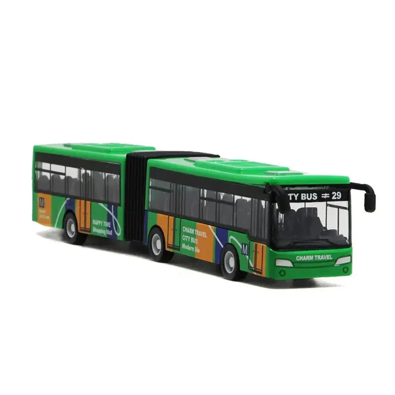 1:64 Seos Kaupunkibussimalli - City Express Kaksoisbussi Diecast Lelukulkuneuvo