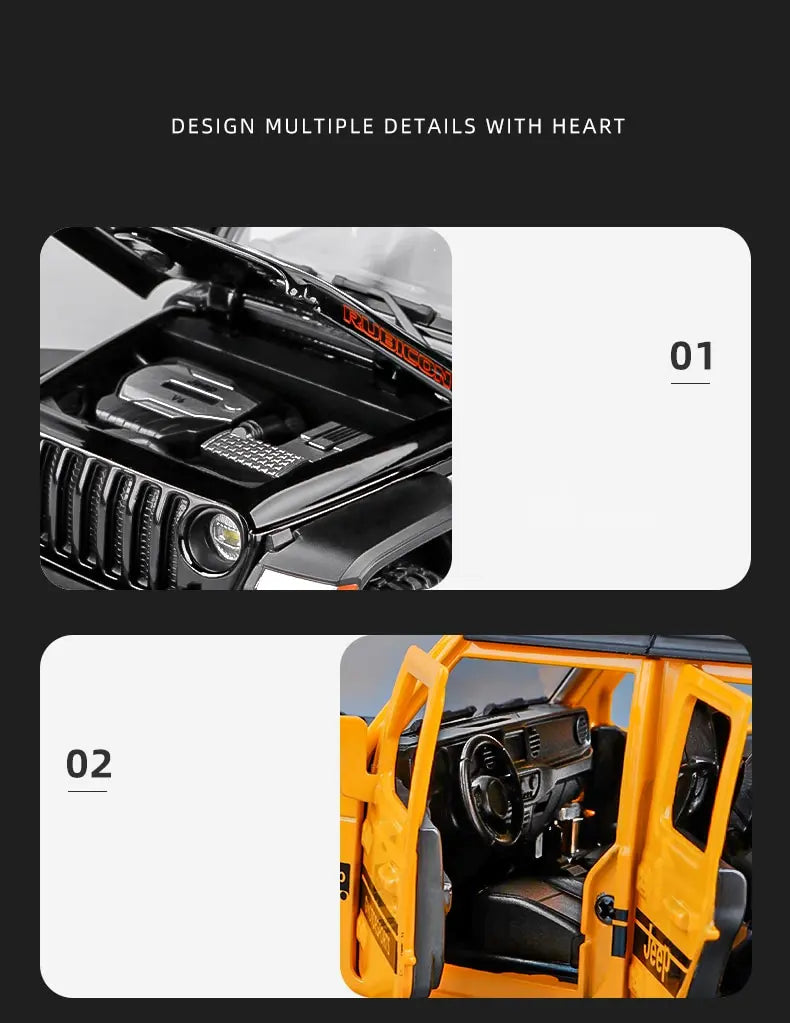 1:22 Jeep Wrangler Rubicon Seosmalli - Diecast ja Lelukulkuneuvo