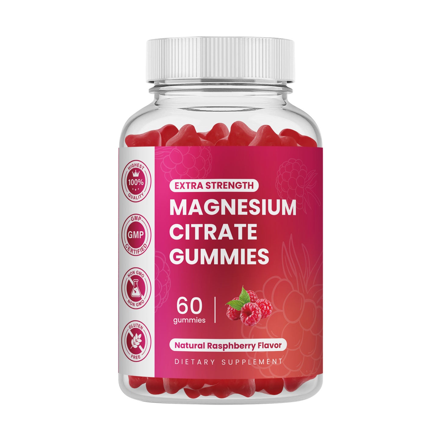 Magnesiumglysinaatti Pehmeä Karkki – 60 Karhunmuotoista Ravintokarkkia