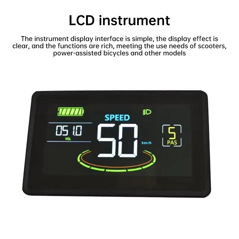Vedenpitävä värillinen LCD-mittari H6C sähköpyöriin