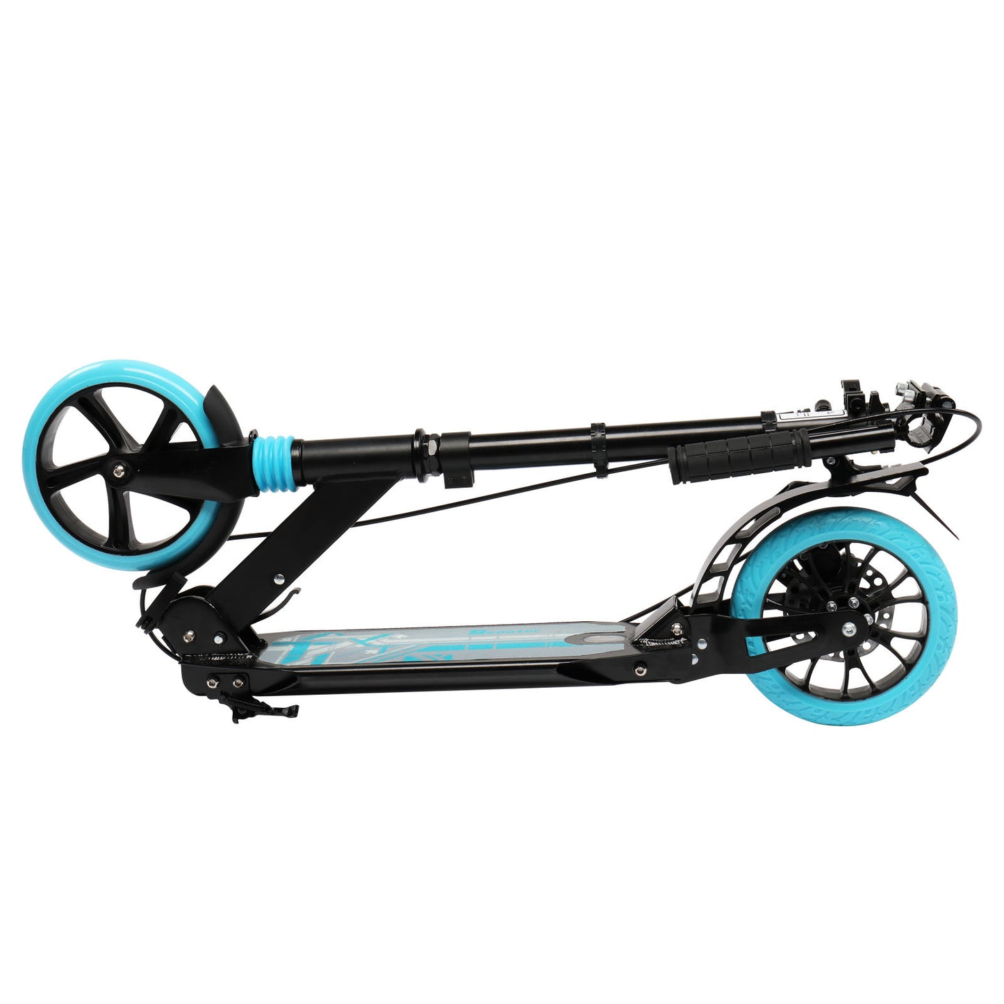 Scooter aikuisille ja nuorille, 3 korkeussäädettävää, helposti taittuva, kaksoisvaimennin