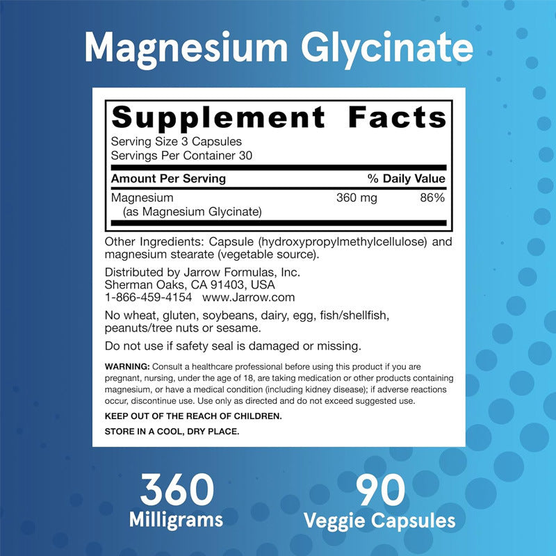 Magnesiumglysiinikapselit – Magnesiumravintolisä