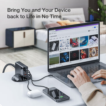 BlitzWolf® BW-S25 75W 6-Port Desktop Charging Station