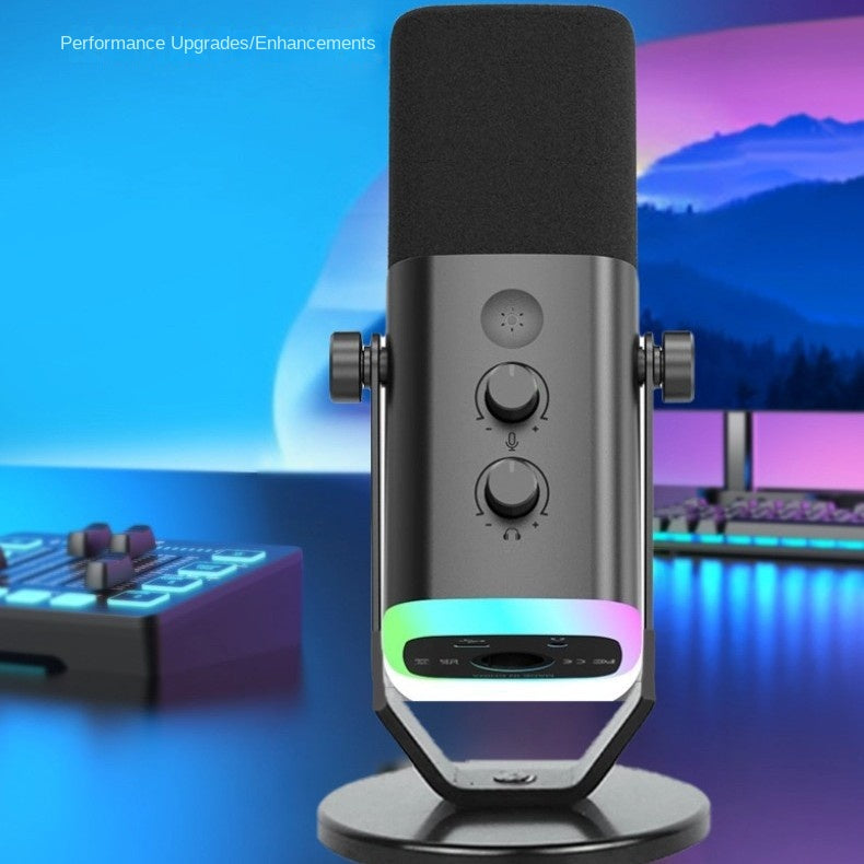 Kondensaattorimikrofoni tietokoneelle – Live-lähetys, karaokenauhoitus, äänentallennus, kondensaattorimikrofoni mobiililaitteille, universaali karaoke, laulaminen ja pelaaminen