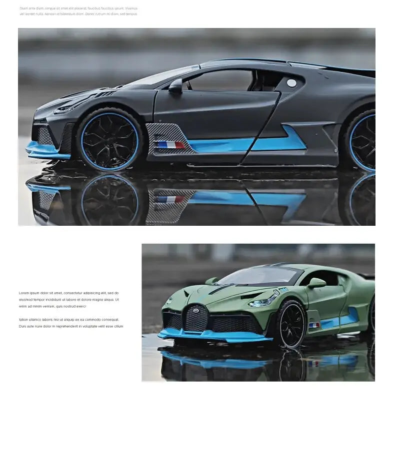 Uusi 1:32 Bugatti Veyron DIVO - Alloy Auto - Pienoismalli
