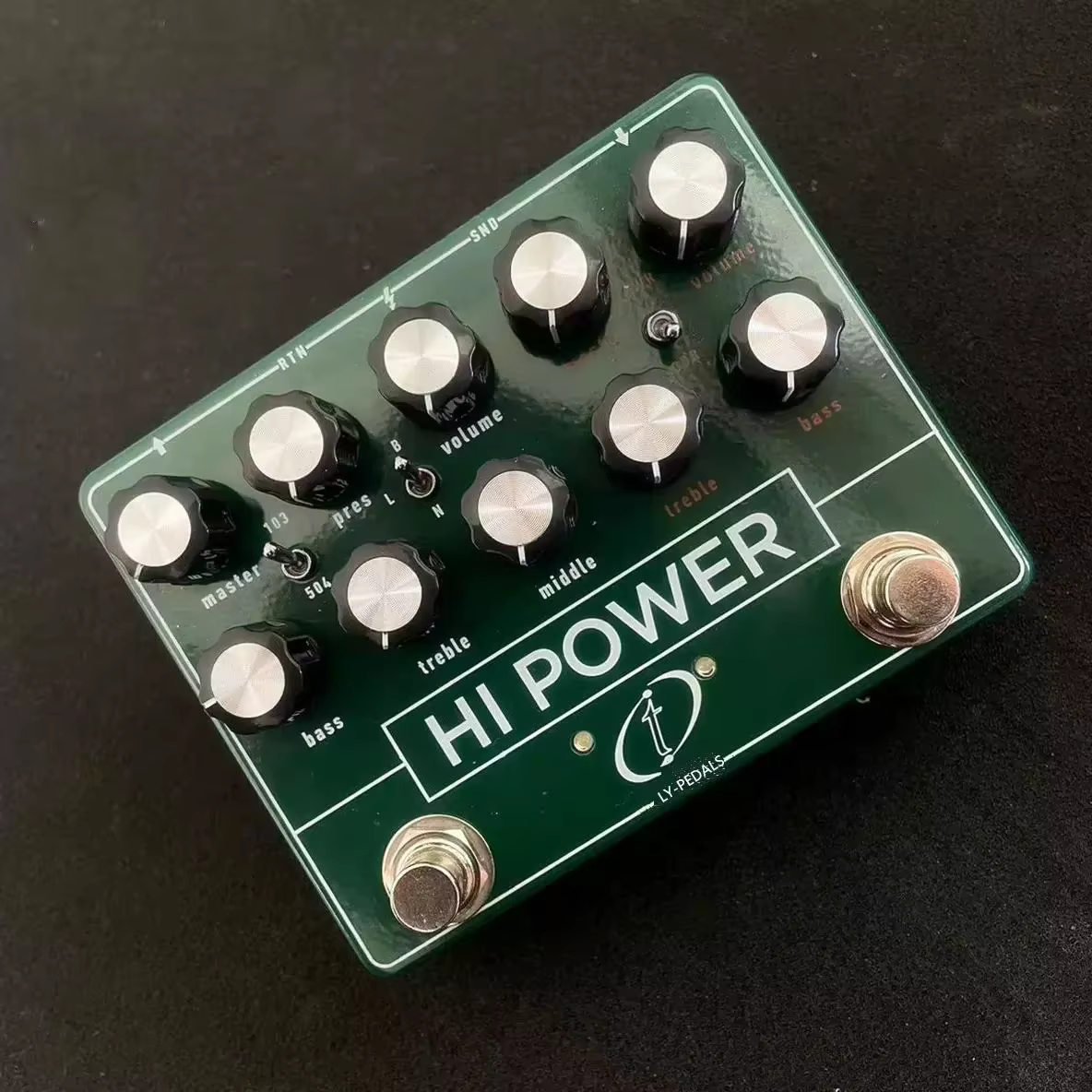 Rock-yhden efektin pedaali, Pink Floyd-sävy, HIPOWER overdrive - ja distortion - yhden efektin pedaali
