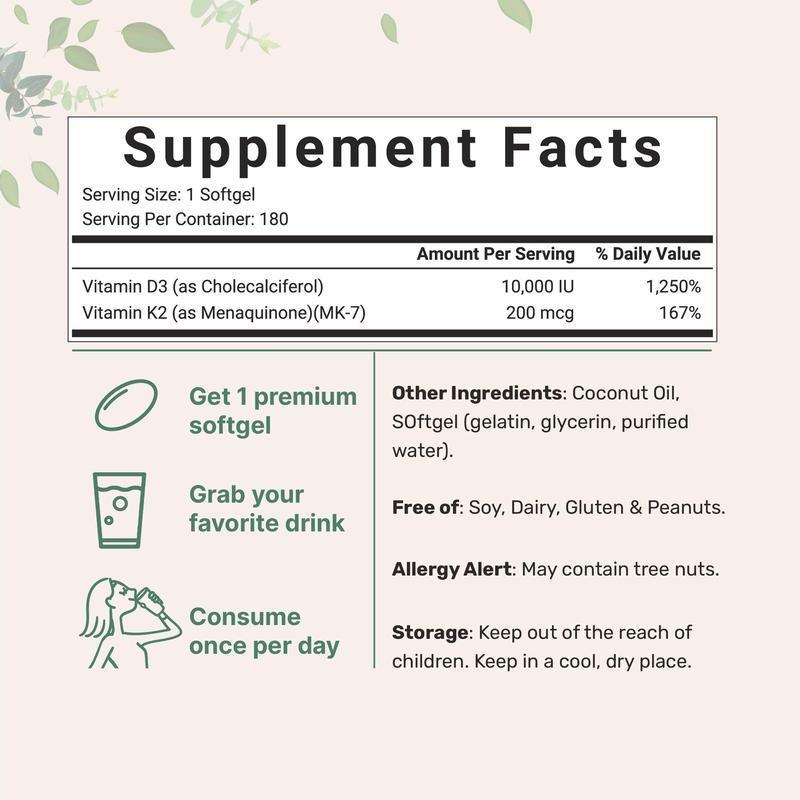 Vitamin Soft Capsules K2-vitamiini – 180 tablettia