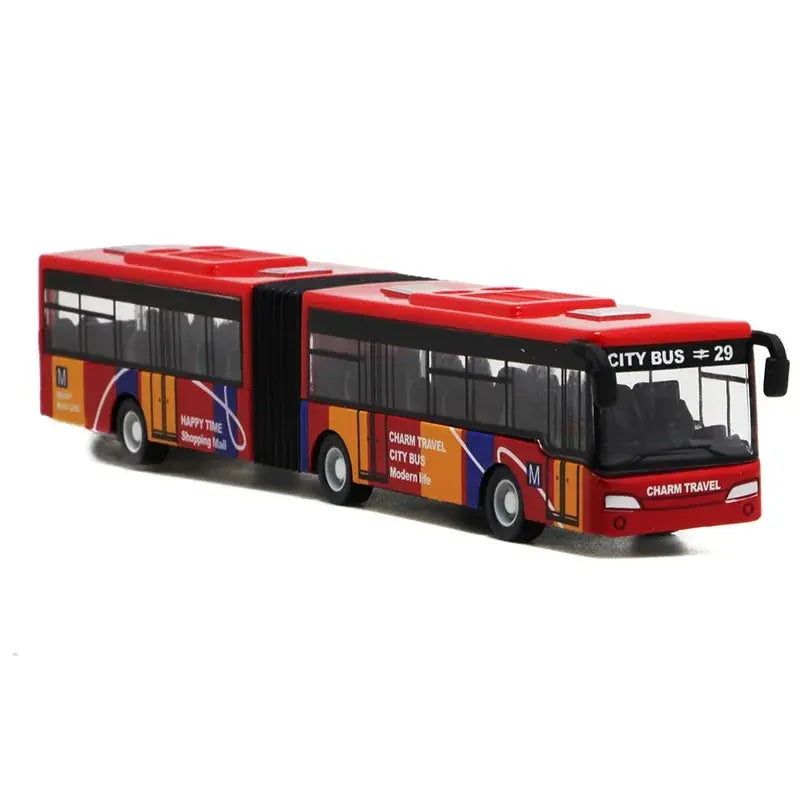 1:64 Seos Kaupunkibussimalli - City Express Kaksoisbussi Diecast Lelukulkuneuvo
