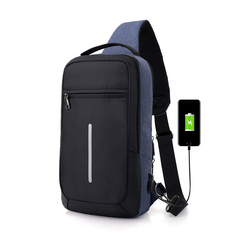 Varkaudenesto-olkalaukku USB-latauksella