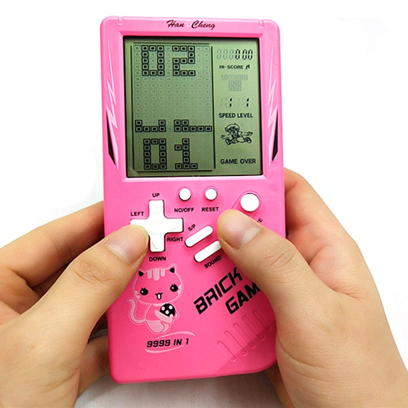 Kannettava pelikonsole – Tetris-käsipelikone LCD-näytöllä, elektroninen pelilelu, taskupelikonsoli, klassinen lapsuuden lahja