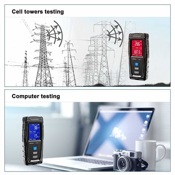 ERICKHILL Digitaalinen EMF-mittari Säteilymittari LCD-näytöllä ja Hälytyksellä