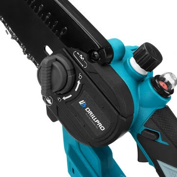 Drillpro 6-tuumainen tehokas hiiliharjaton moottorisaha akkujen kanssa