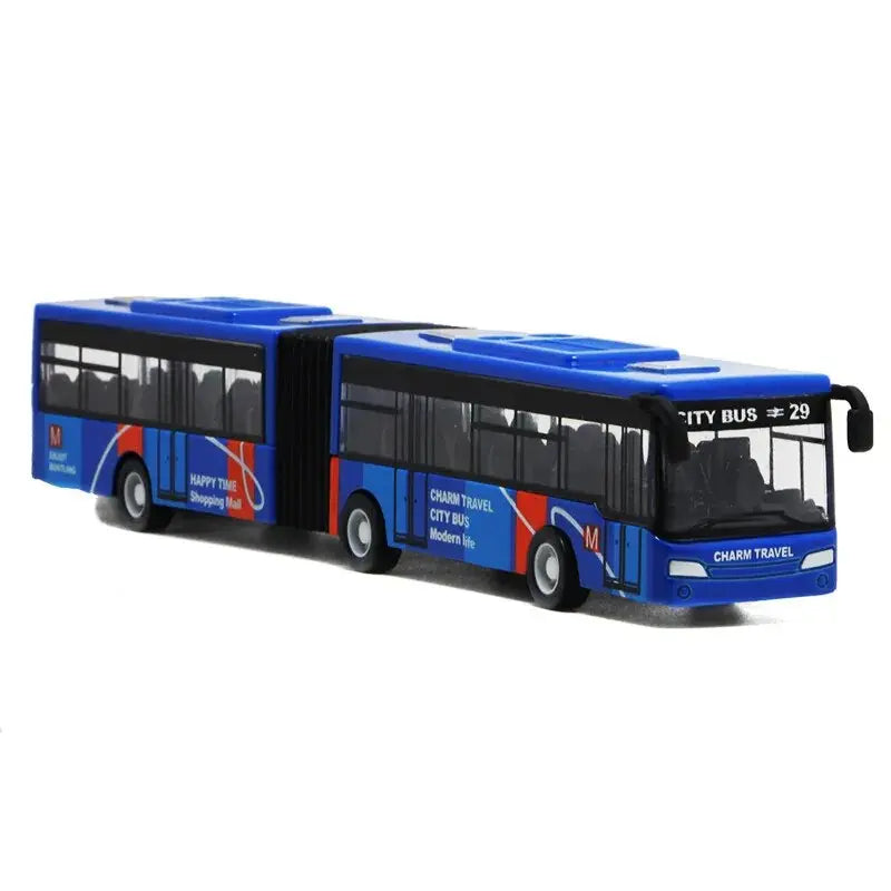 1:64 Seos Kaupunkibussimalli - City Express Kaksoisbussi Diecast Lelukulkuneuvo