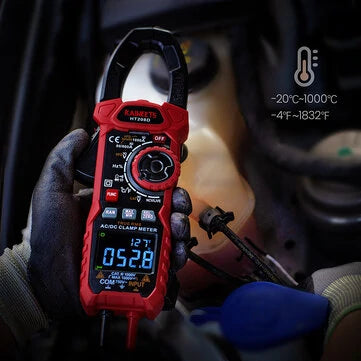 KAIWEETS HT208D Inrush Clamp Meter – T-RMS 6000, AC/DC 1000V, True RMS Precision, NCV-tunnistus ja LED-taskulamppu