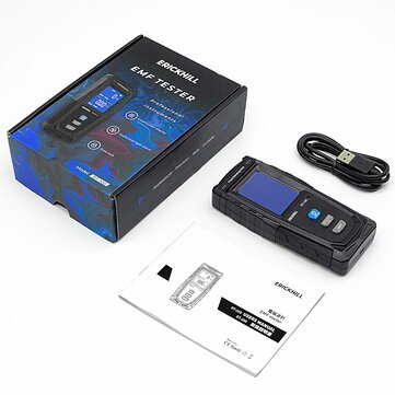 ERICKHILL Digitaalinen EMF-mittari Säteilymittari LCD-näytöllä ja Hälytyksellä