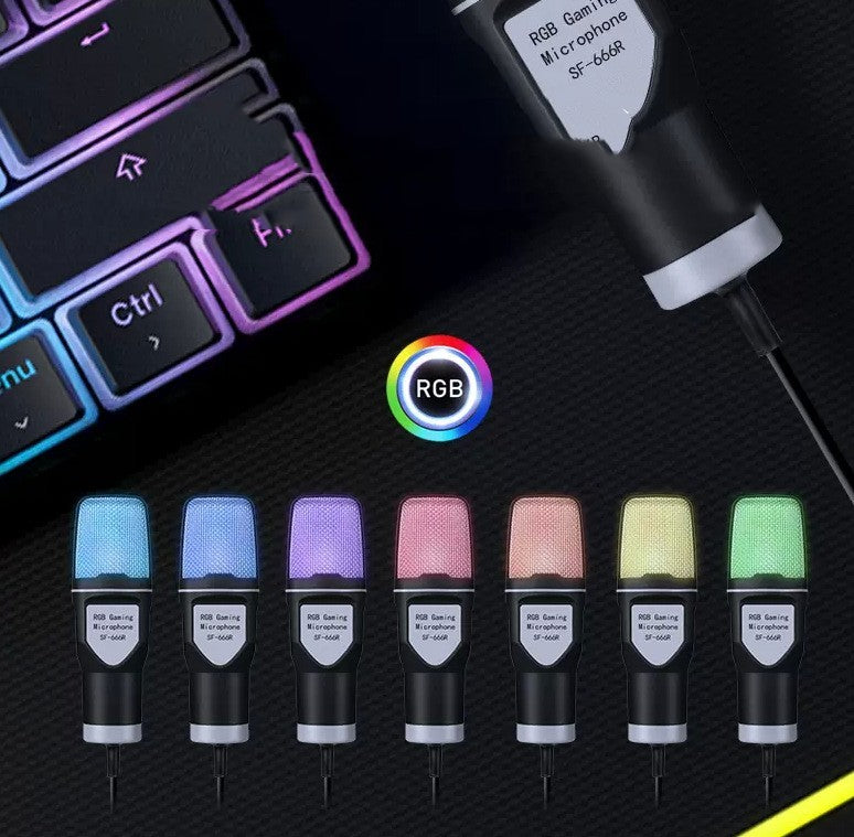 Clear Full RGB - Kondensaattorimikrofoni E-urheilu / Pöytämikrofoni / Tietokonekäyttöön