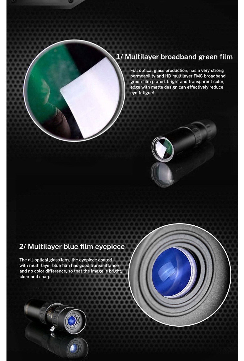 10-30×25 Zoom HD Kannettava Vahvat Kiikarit Pitkän Kantaman Ammattimainen Kiikaritähtäin Yksisilmäinen Kaukoputki Hämäränäkö Metsästykseen