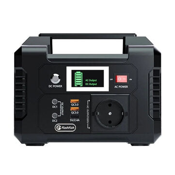 FlashFish E200 200W Kannettava Virtageneraattori – 40800mAh Aurinkovoimalla, 220V AC Pistorasia, 2 DC-Porttia, 3 USB-Porttia