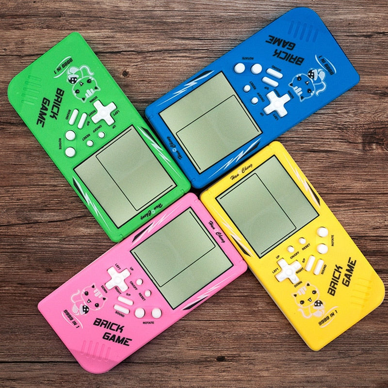 Kannettava pelikonsole – Tetris-käsipelikone LCD-näytöllä, elektroninen pelilelu, taskupelikonsoli, klassinen lapsuuden lahja
