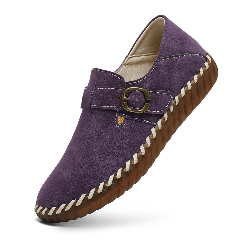 Pehmeäpintainen päällinen naudannahkaa, brittiläinen tyyli, Birkenstock-tyylinen yksittäinen kenkä, ommeltu korealainen versio, mukava aito nahka, naisten
