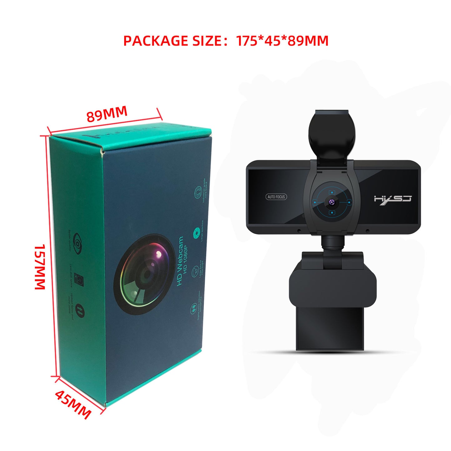 Tietokonekamera 5 megapikselin automaattitarkennuksella ja tuella 720P/1080P-videolle