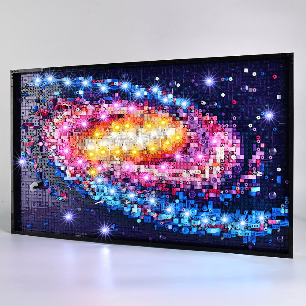 Sopii LEGO Art - sarjaan 31212 Galaxy – LED-rakennuspalikkalelut, kaukosäätimellä ohjattavat valaisimet ja valoryhmät