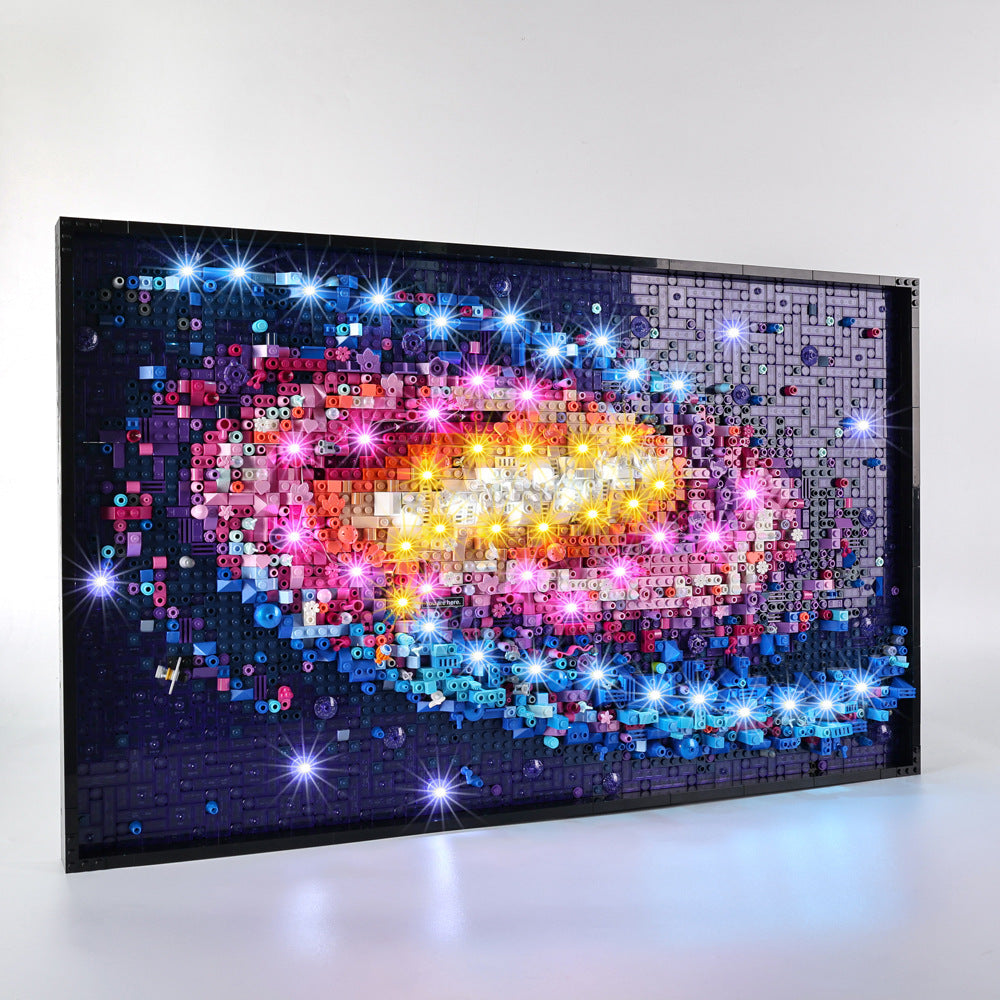 Sopii LEGO Art - sarjaan 31212 Galaxy – LED-rakennuspalikkalelut, kaukosäätimellä ohjattavat valaisimet ja valoryhmät