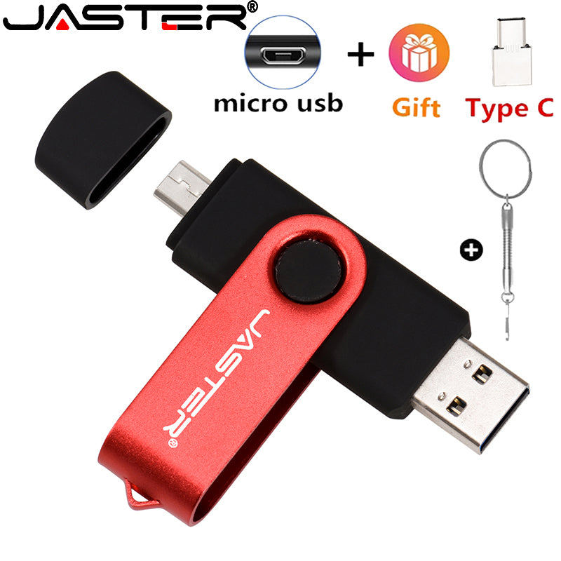 3 Ni 1 Mobile Phone OTG Pen Drive 256GB With TYPE-C Flash Drives 128GB Free Key Chain Memory Stick 64GB Free Custom Logo U Disk