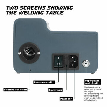 HANDSKIT ST12A 2-in-1 Kuumailmapuhallin Juotosasema - OLED-digitaalinen Säädin, Automaattinen Lepotila, Nopea Lämpeneminen