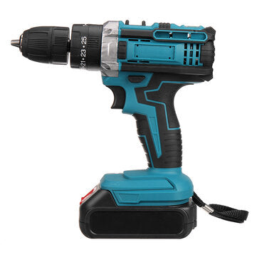 Drillpro 21V Akkuporakone - Korkea Vääntömomentti 28Nm, 1450r/min, 25-nopeuksinen Säätö Porauskärjillä - Ihanteellinen Kotikäyttöön ja Ammattilaisille