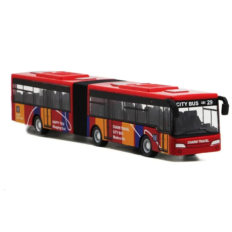 1:64 Seos Kaupunkibussimalli - City Express Kaksoisbussi Diecast Lelukulkuneuvo