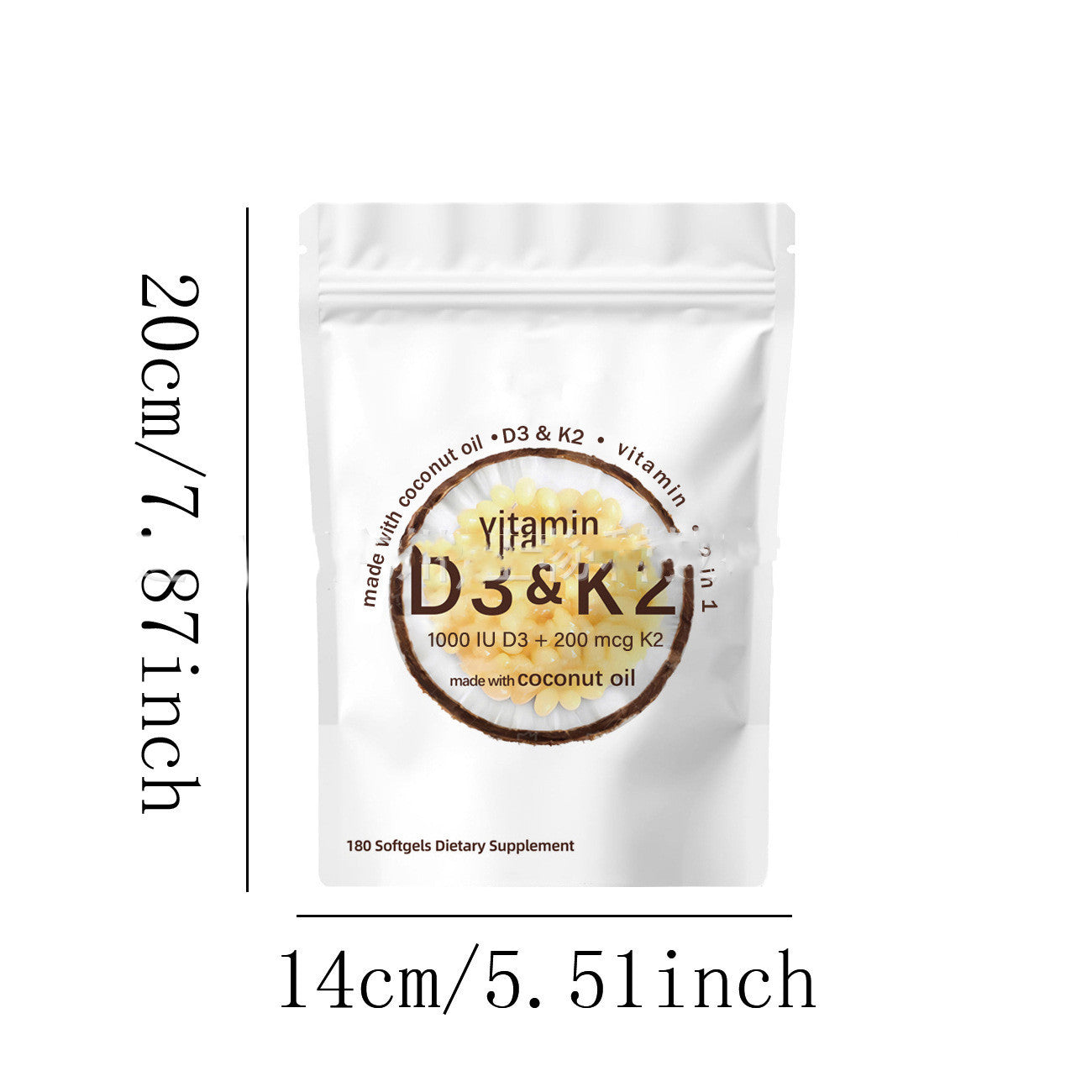 Vitamin Soft Capsules K2-vitamiini – 180 tablettia