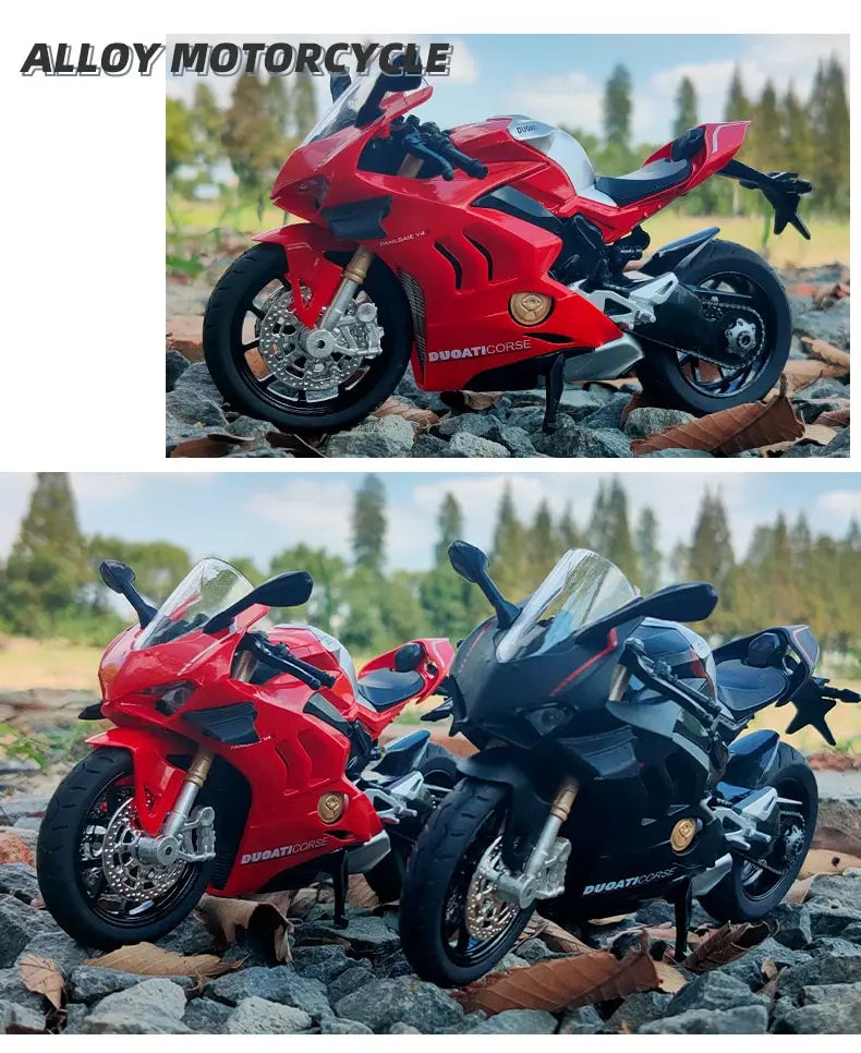 1/12 Ducati Panigale V4S Racing Cross-Country Moottoripyörämalli