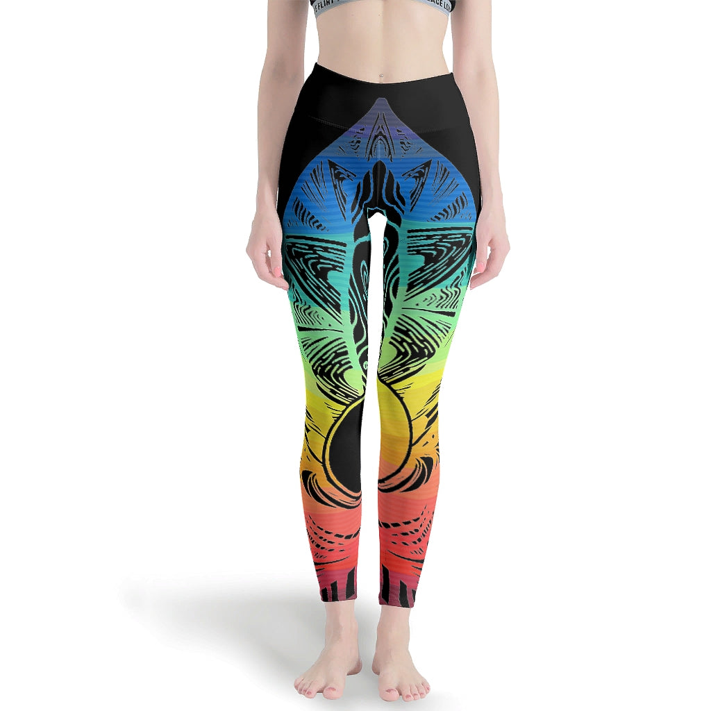 Yoga Lotus Rainbow Fashion joogahousut