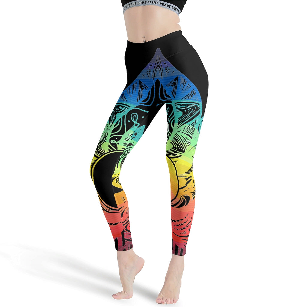 Yoga Lotus Rainbow Fashion joogahousut