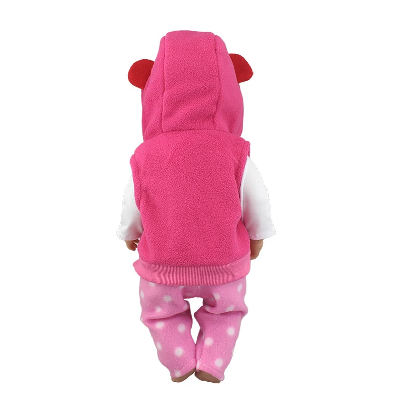 Söpöt sammakkopuvut, jotka sopivat 43 cm:n vauvanukeille 17 tuuman Reborn Baby Doll -vaatteille